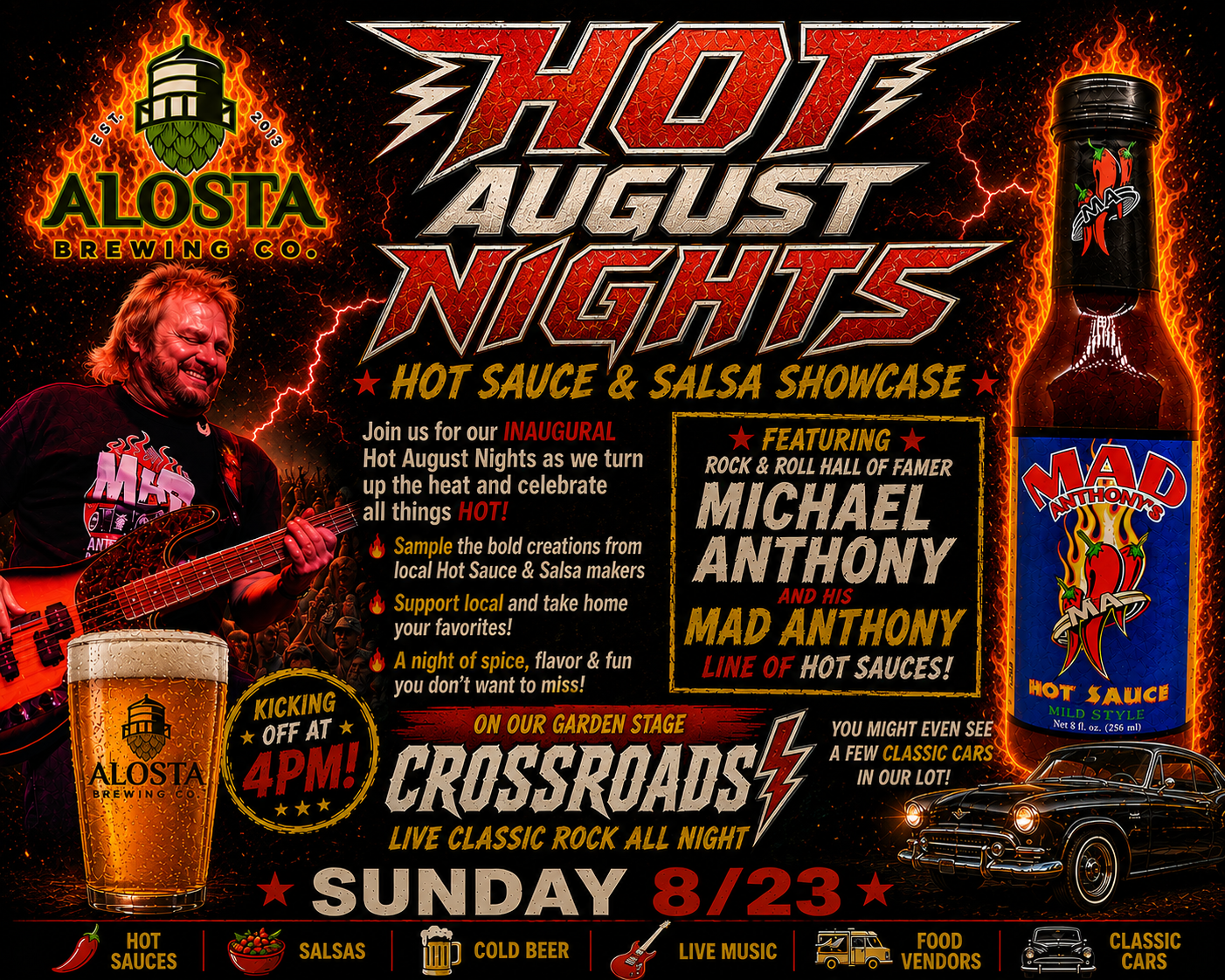 Hot August Nights event at Alosta Brewing